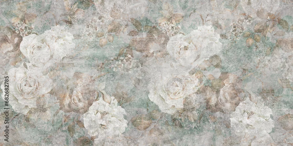 Fototapeta Elegancki Urok Vintage: Subtelne Kwiaty