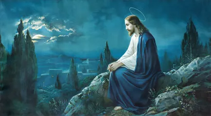 Fototapeta Modlitwa Jezusa w ogrodzie Getsemane.