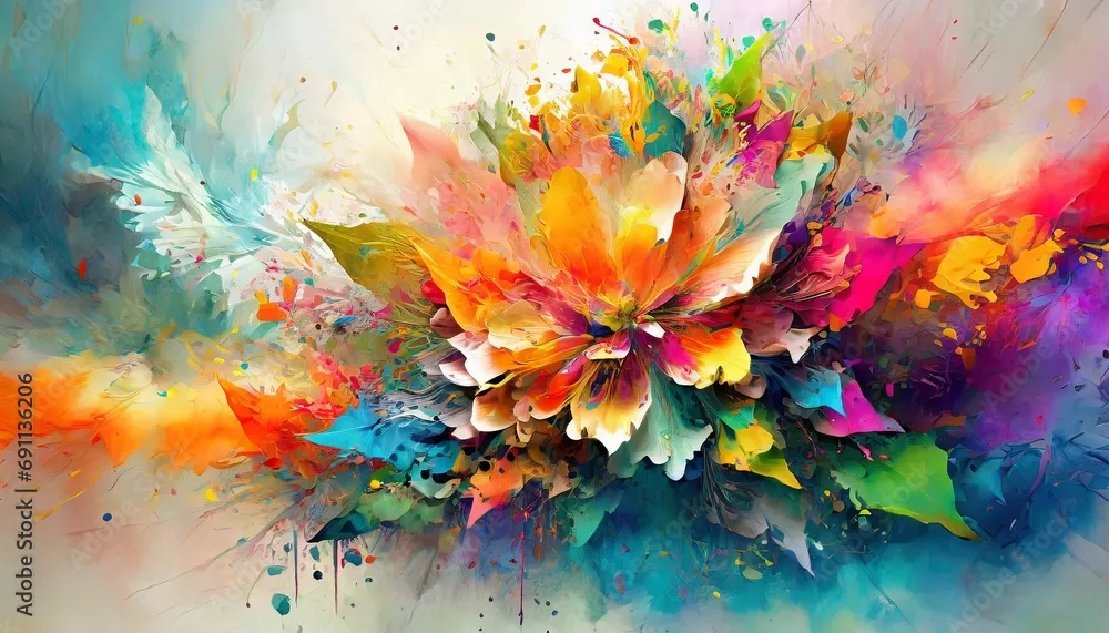 Obraz Eksplozja Kolorów: Artystyczna Abstrakcja