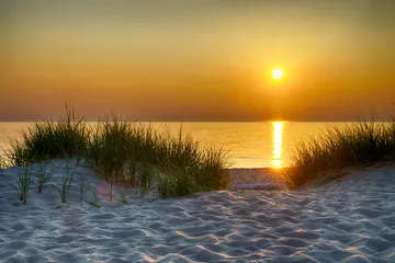 Fototapeta Zachód Słońca na Piaszczystej Plaży