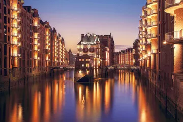 Obraz miasto Hamburg - portowa dzielnica