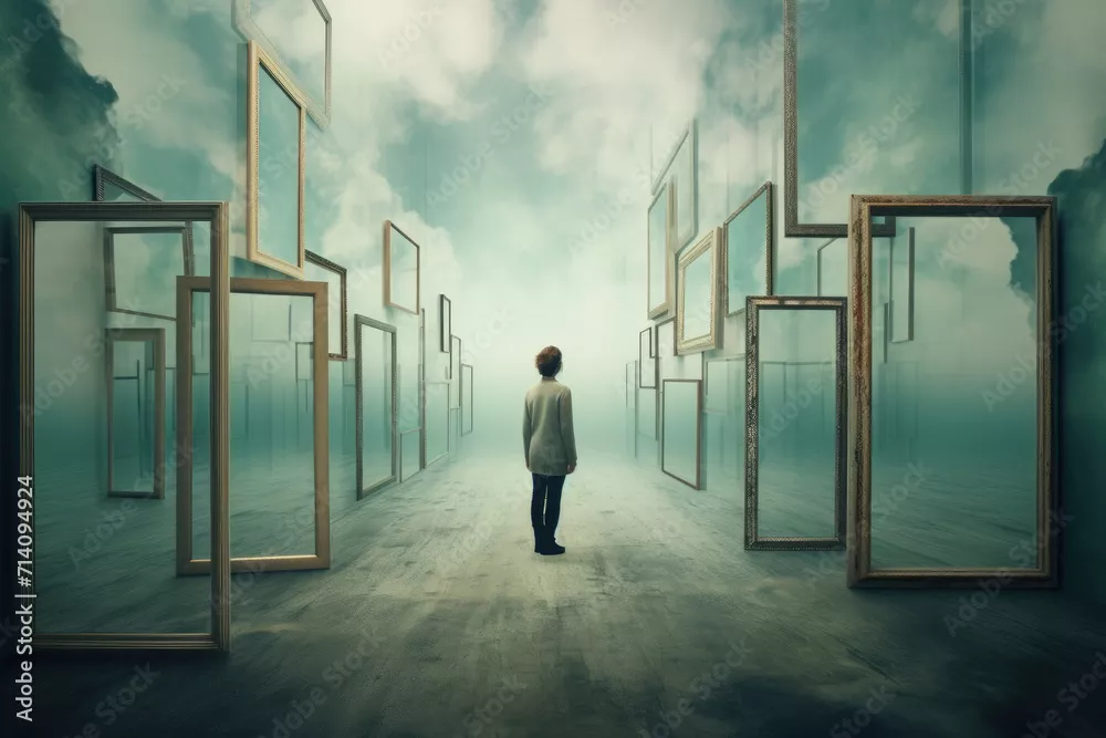 Fototapeta surrealistyczny korytarz