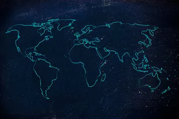 Fototapeta projekt mapy świata: idź globalnie