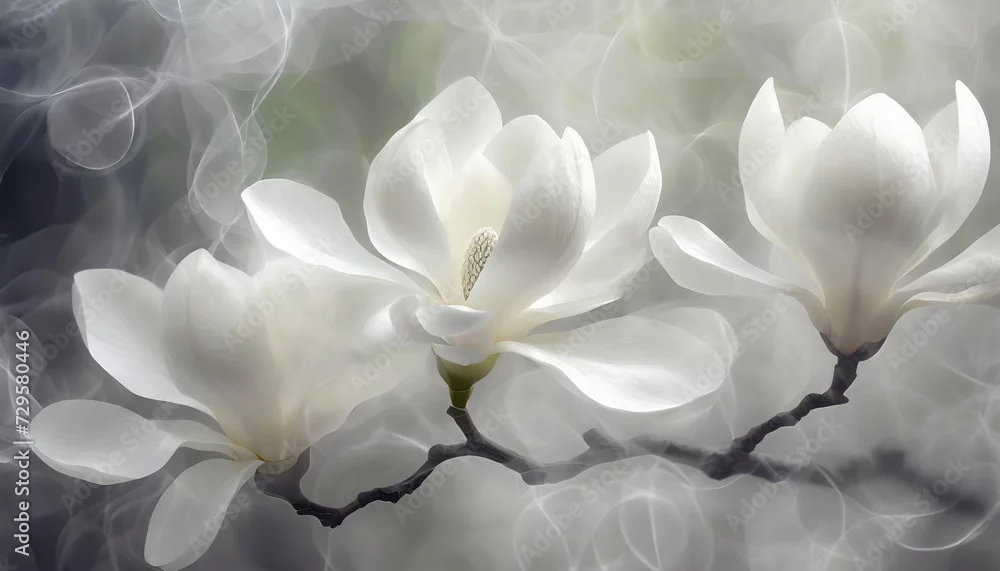 Obraz Magia Białych Magnolii: Delikatność Natury