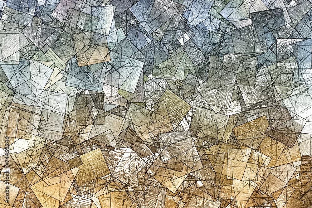 Obraz Geometryczne Zawirowania: Harmonia Wzorców