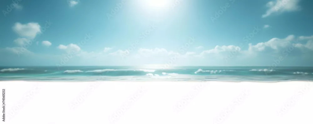 Fototapeta piękny piasek na plaży i błękitne niebo, odizolowane na białym i przezroczystym tle