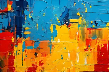 Fototapeta kolorowy. nowoczesne malarstwo abstrakcyjne. szpachla, impasto