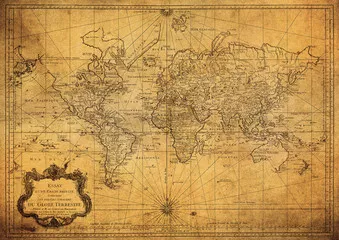Fototapeta rocznika mapa świata 1778