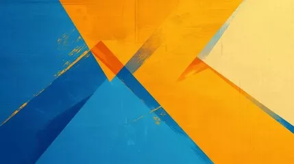 Obraz Świecąca fuzja geometryczna. Jasna abstrakcja w technicolorze
