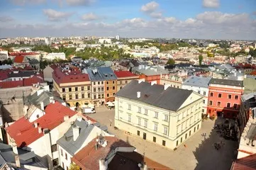 Fototapeta Stare Miasto, Lublin, widok z lotu ptaka