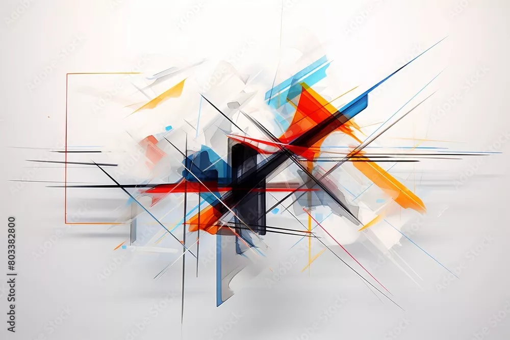 Obraz na płótnie dynamiczna abstrakcja geometryczna