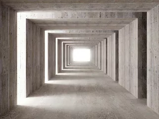 Obraz betonowy tunel i światła boczne