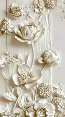 Obraz Elegancki Relief Kwiatowy