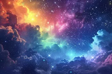 Obraz Magia Kosmosu: Barwna Wizja Wszechświata