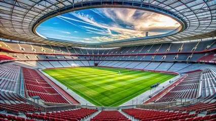 Fototapeta Nowoczesny Stadion Piłkarski – Widok z Trybun