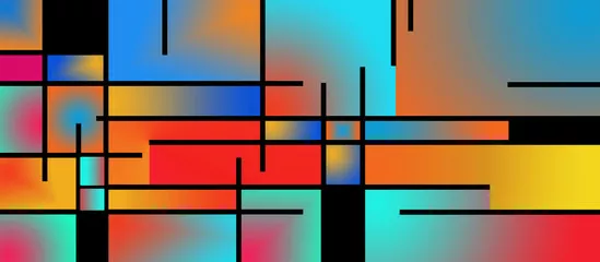 Obraz Geometryczna Abstrakcja w Kolorze