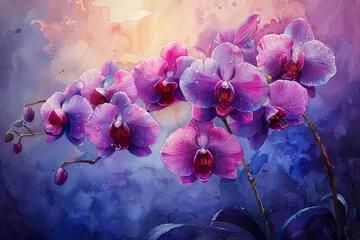 Obraz Magiczny Blask Orchidei: Kolory i Światło