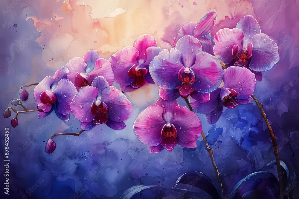 Obraz Magiczny Blask Orchidei: Kolory i Światło