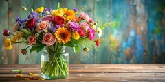 Obraz Kolorowy Bukiet: Radość Natury w Twoim Salonie