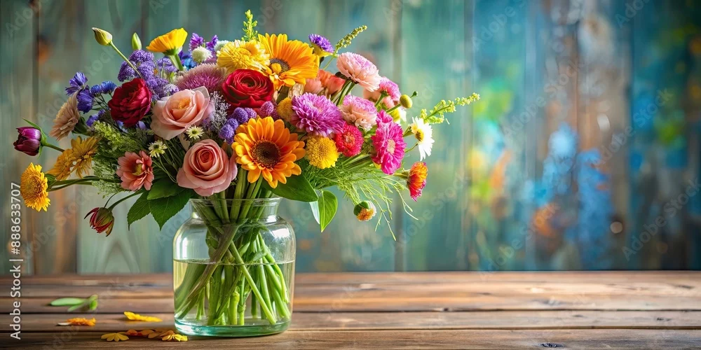 Obraz Kolorowy Bukiet: Radość Natury w Twoim Salonie