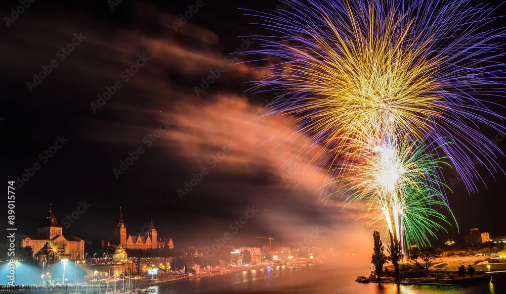 Fototapeta Pyromagic Szczecin 2015 - Fireworks