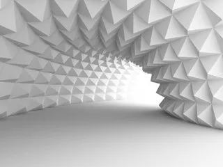 Fototapeta Streszczenie Tunelu Architektury Z Jasnym Tłem