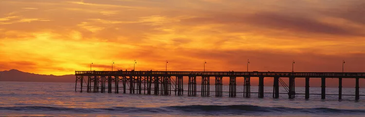 Fototapeta Ventura Pier i Pacific o zachodzie słońca, Ventura w Kalifornii
