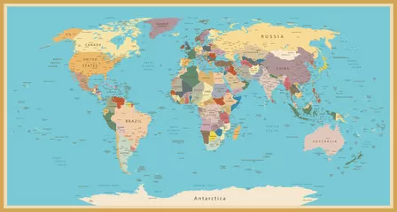 Fototapeta Mapa świata vintage
