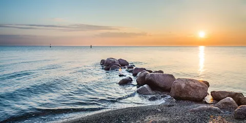 Fototapeta Sunrise Timmendorfer Strand, Morze Bałtyckie