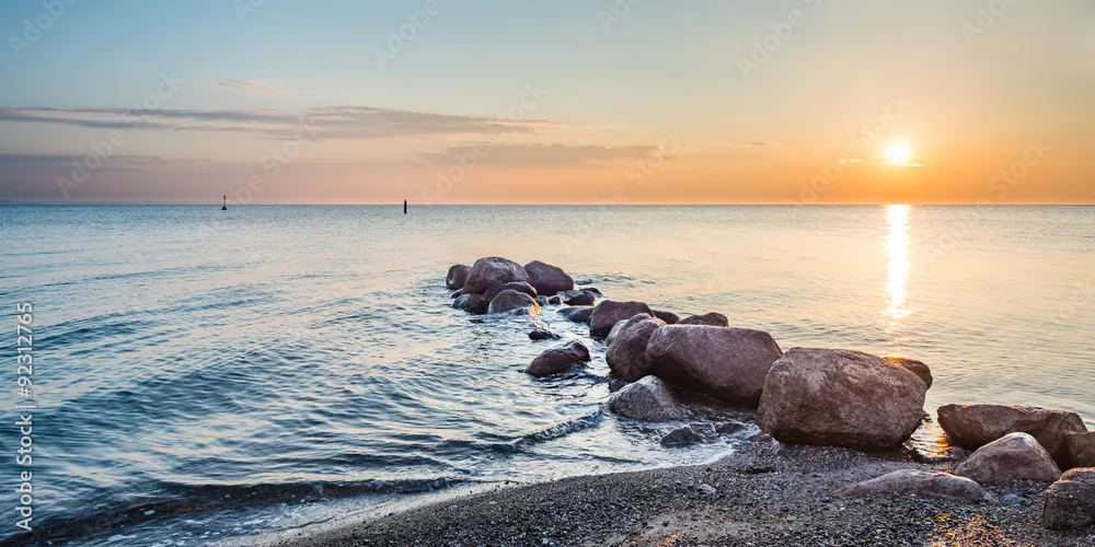 Fototapeta Sunrise Timmendorfer Strand, Morze Bałtyckie