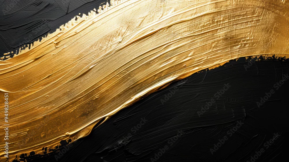 Obraz Golden Elegance: Modern Luxury Artistry