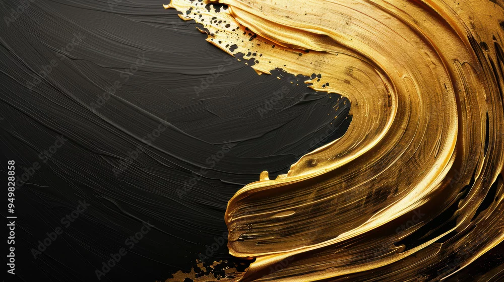 Obraz Elegancja Złotego Pociągnięcia