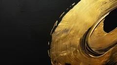 Obraz Złoty Wir na Czerni: Elegancja w Ruchu