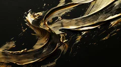 Obraz Złoty Wir Abstrakcji