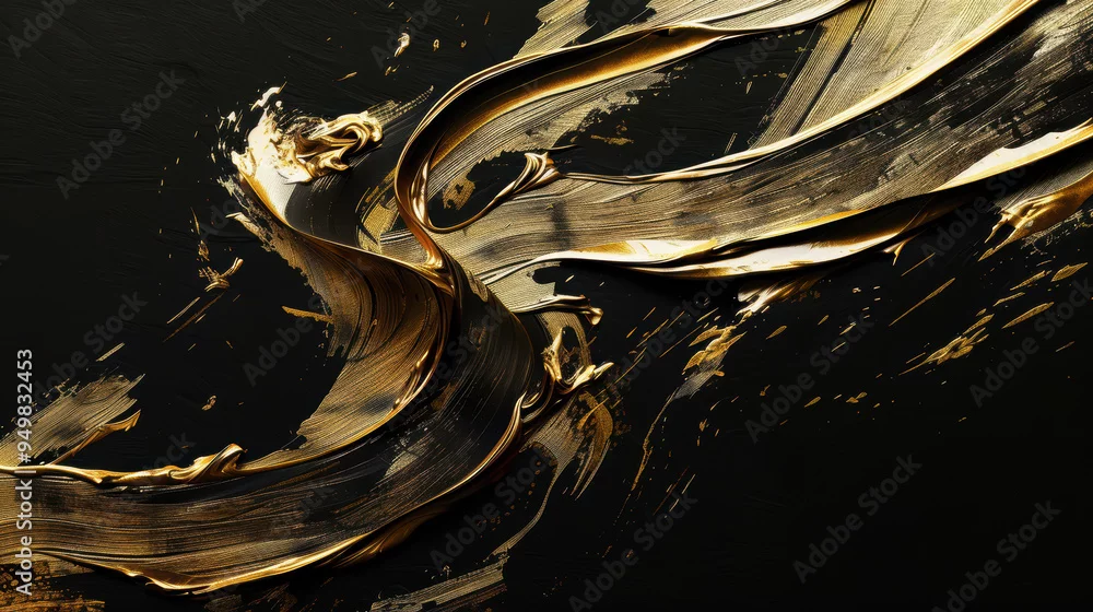 Obraz Złoty Wir Abstrakcji