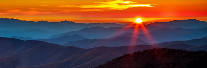 Fototapeta Smoky Mountain Sunset