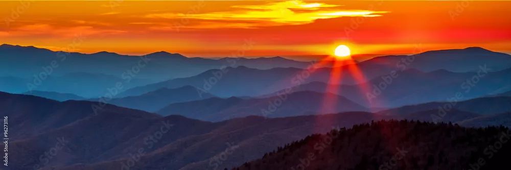 Fototapeta Smoky Mountain Sunset