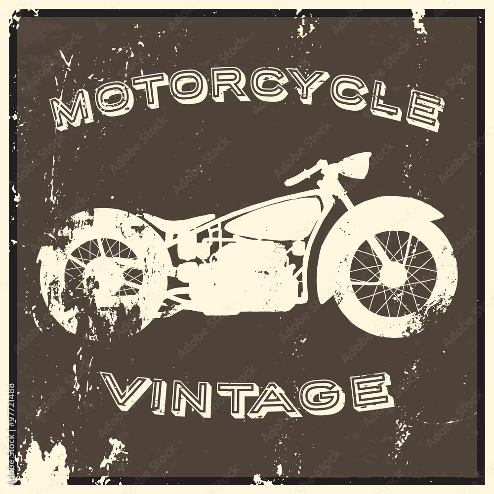 Obraz Klasyczny Motocykl Vintage - Styl Retro
