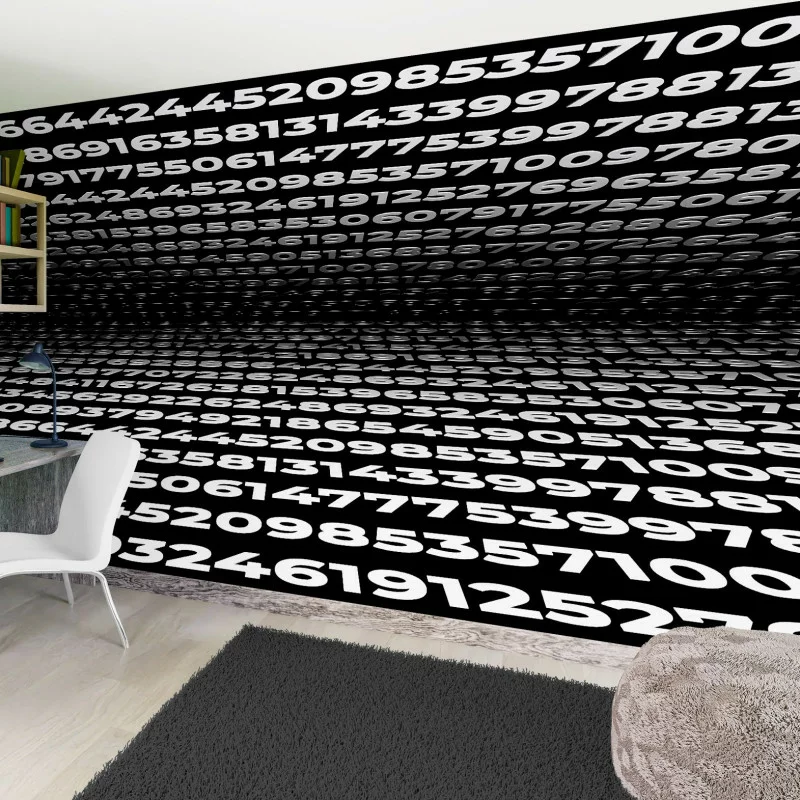 Fototapeta 3D - nieskończoność - cyfry - obrazek 1
