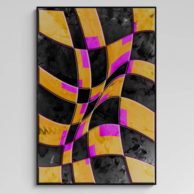 Obraz w ramie 80x120 - Geometria Kolorów - obrazek 1