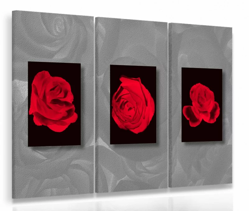 Obraz tryptyk - trzy róże