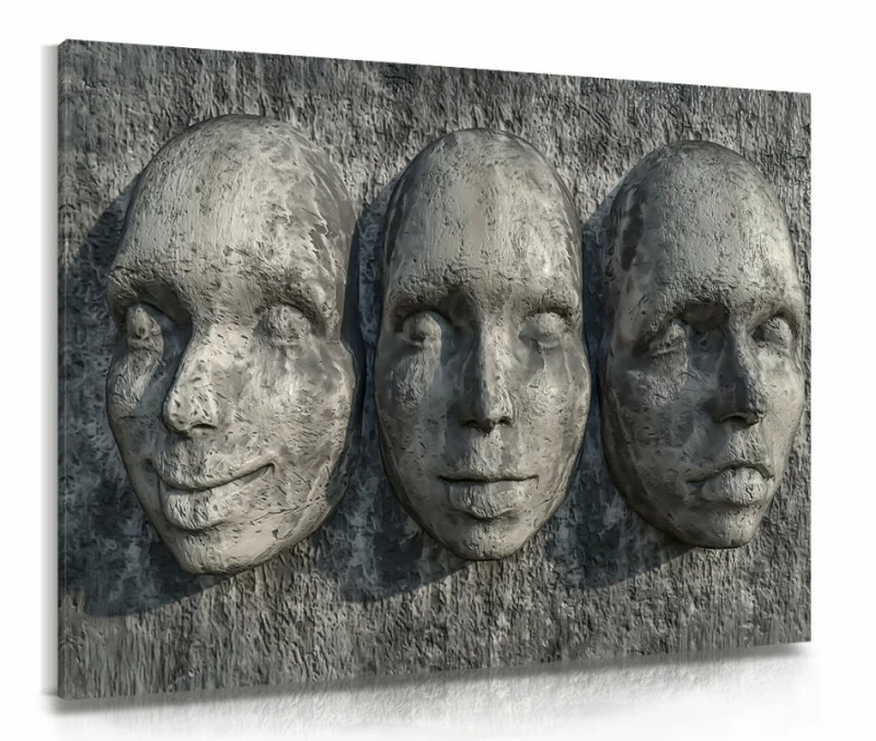 Obraz - kamienne twarze
