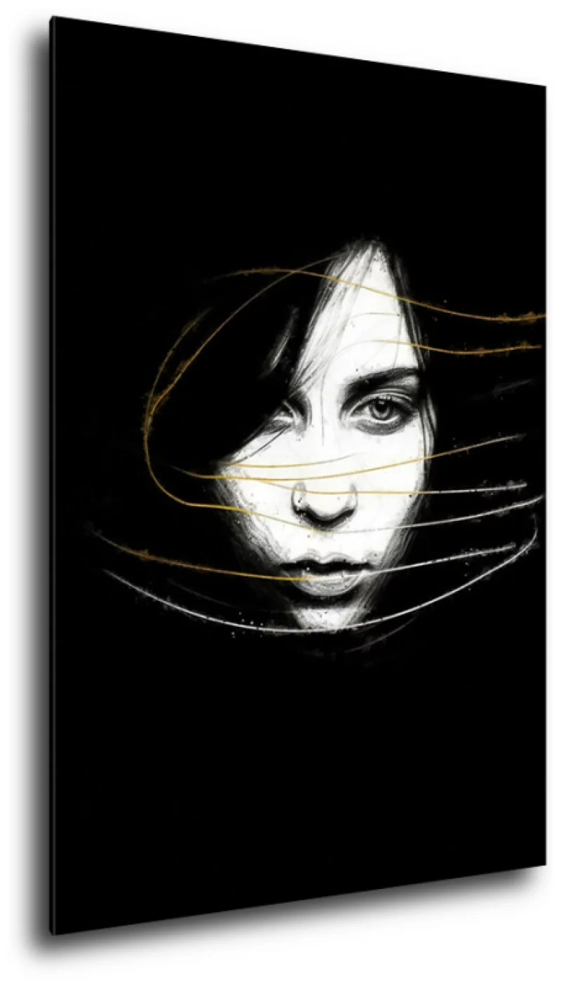 Obraz abstrakcyjny - Kobieta w mroku