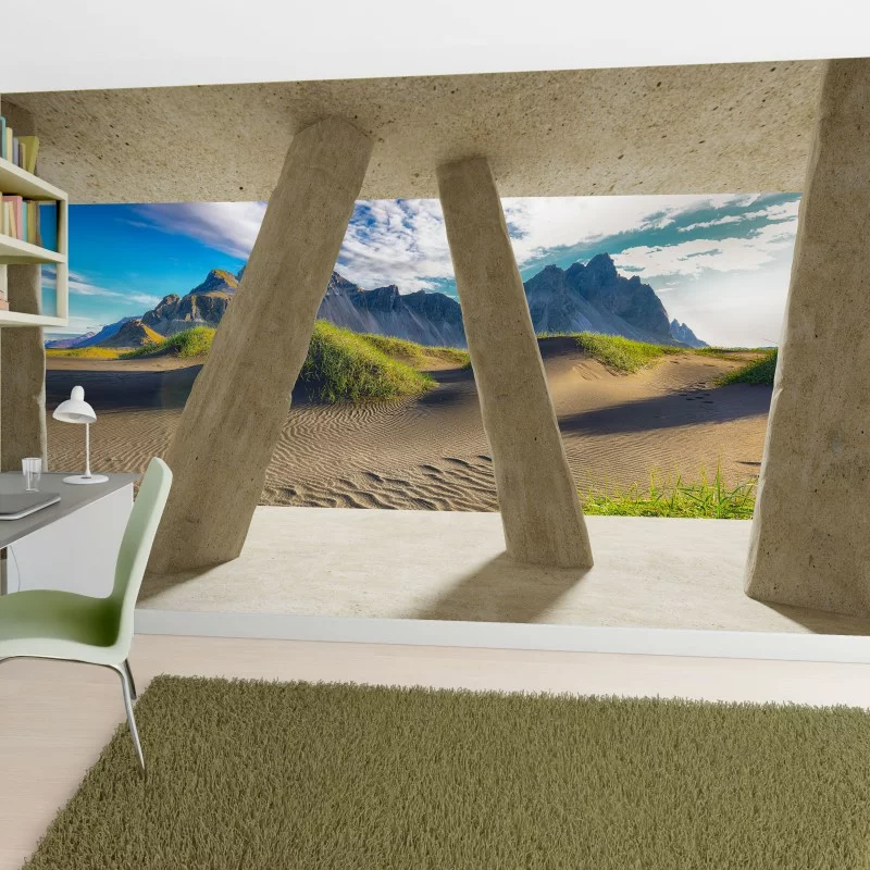 Fototapeta 3D stepowy krajobraz - obrazek 1