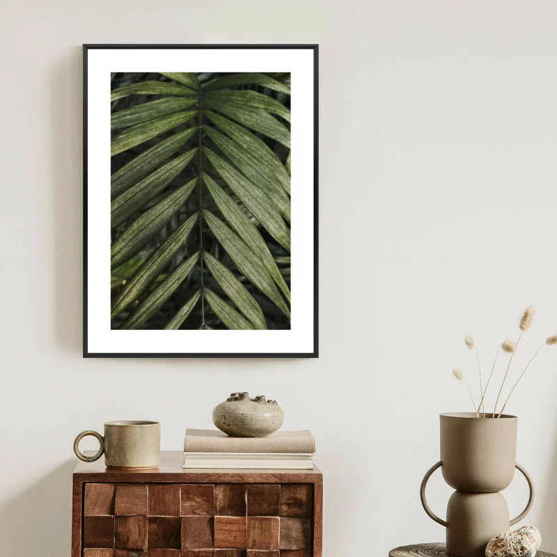 Plakat w ramie - egzotyczne liście palmowe - obrazek 1