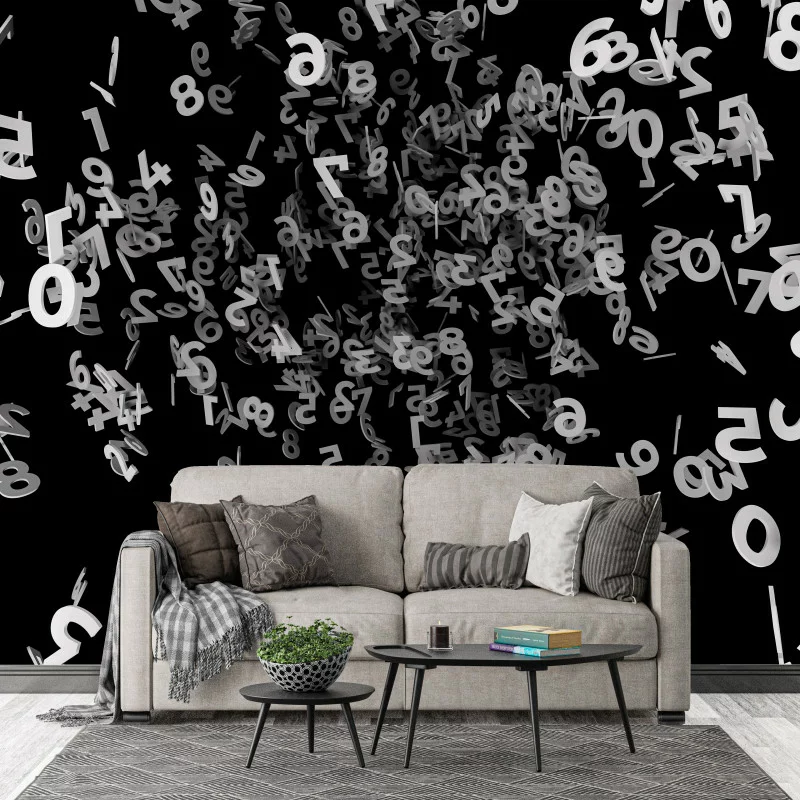 Fototapeta 3D - zawirowane cyferki - obrazek 1