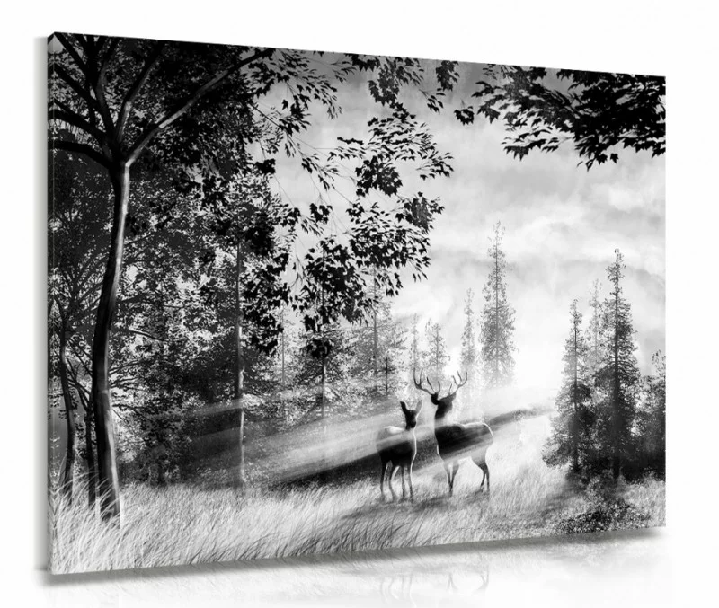 Leśna polana - nowoczesny obraz na płótnie - obrazek 1