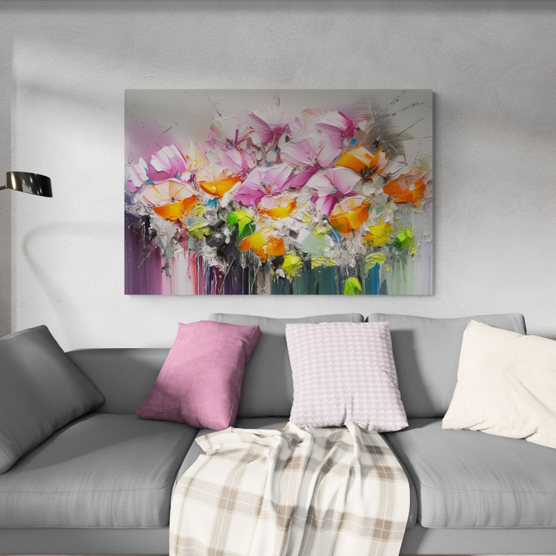 Obraz nowoczesny - kwiatowe love III