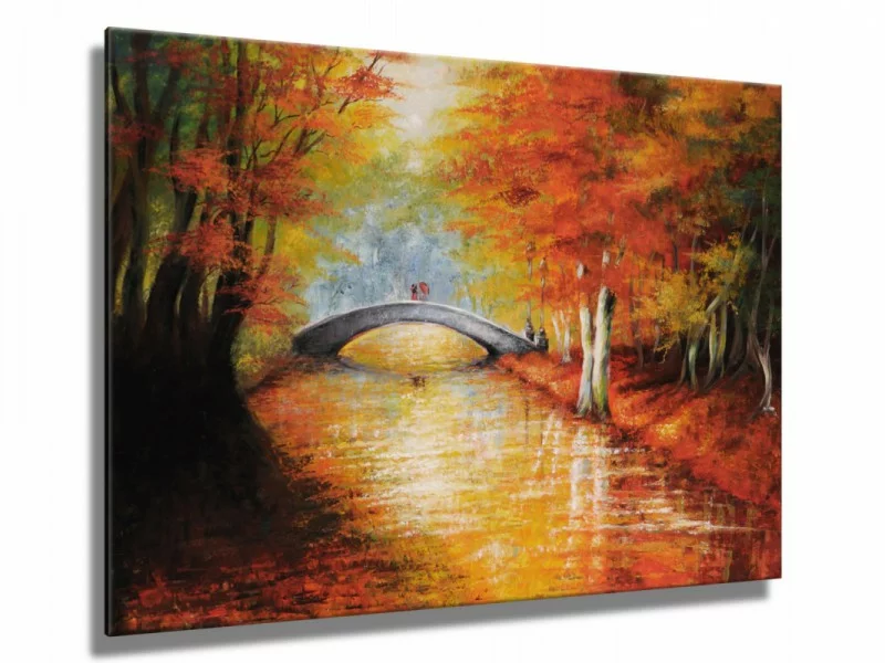 Obraz ręcznie malowany - mostek - obrazek 1