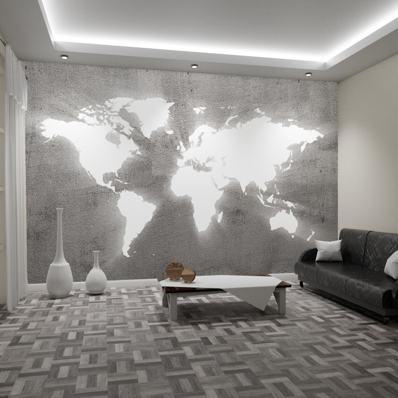 Fototapeta Žiarivá mapa sveta